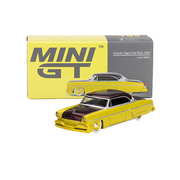 1:64 scale Lincoln Capri Hot Rod 1954 Lime Yellow