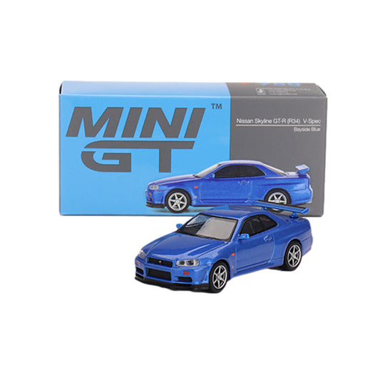 1:64 scale Nissan Skyline GT-R (R34) V-Spec Bayside Blue